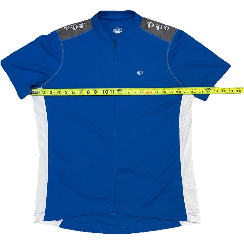 Pearl Izumi SELECT‎ Cycling Jersey Top Blue Reflective 1/2 Zip Mens XL